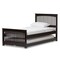 Baxton Studio Hevea Twin Size Solid Wood Platform Bed with Guest Trundle Bed 125-6816 - alternate 1